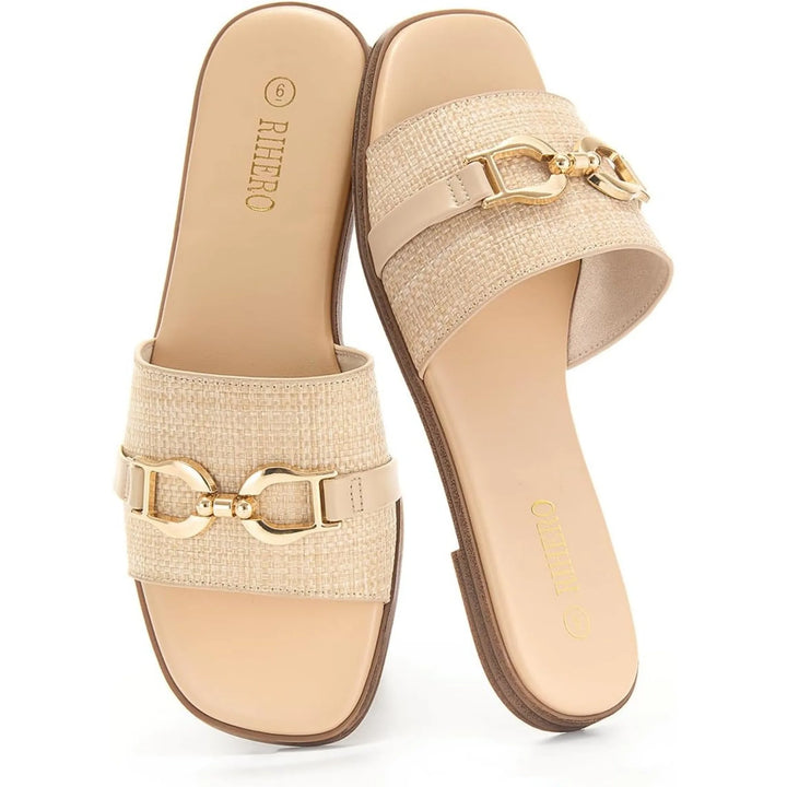 Sandalias cómodas con doble hebilla