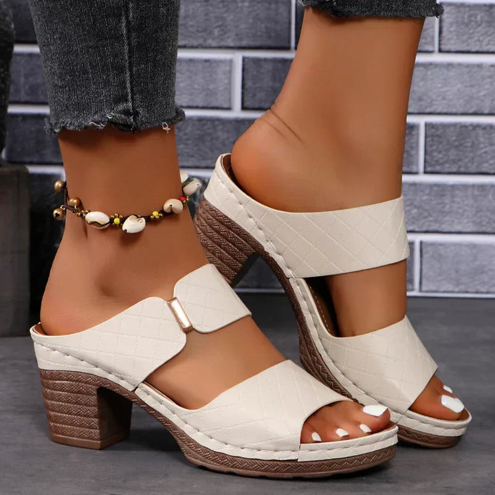 Arch Support Block Heel Sandals