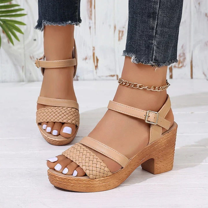 Woven Platform Casual Sandals