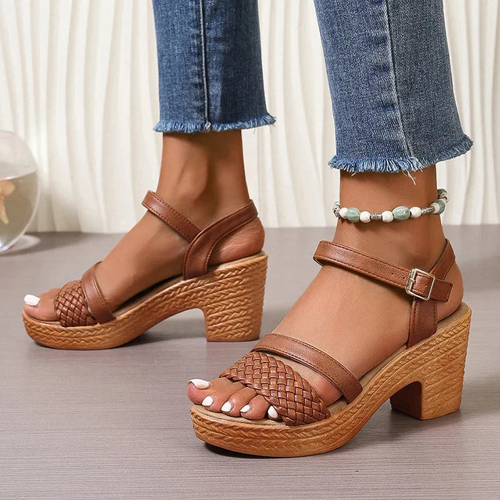 Woven Platform Casual Sandals