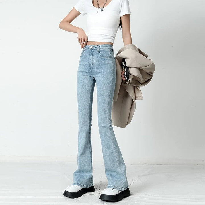 Retro-Classic Versatile High-Waist Flare Jeans for Women