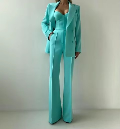 Three-Piece Corset and Flare Pants Set