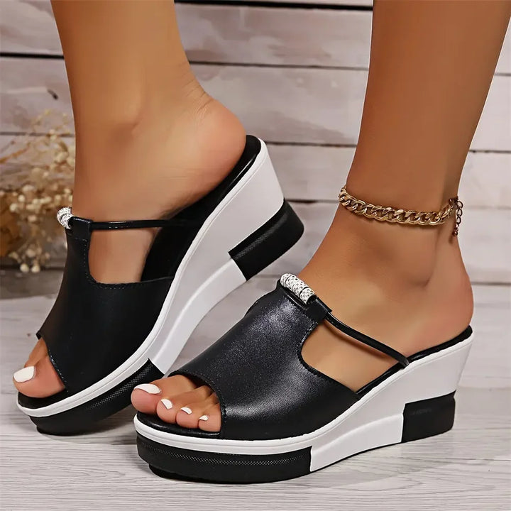 Sandalias ortopédicas de cuña plataforma para mujer