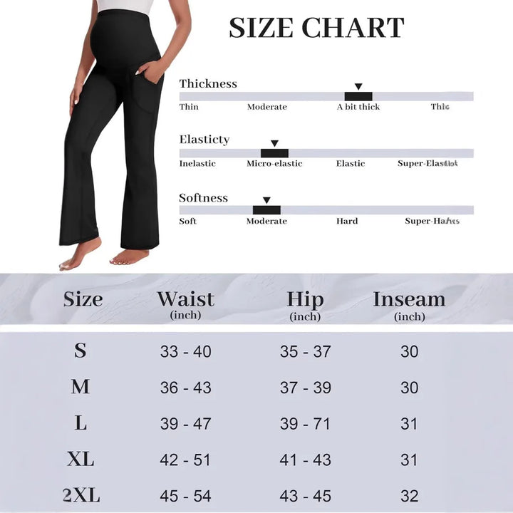 Vestidos de maternidad flexibles con pantalones de soporte para el vientre para mujer