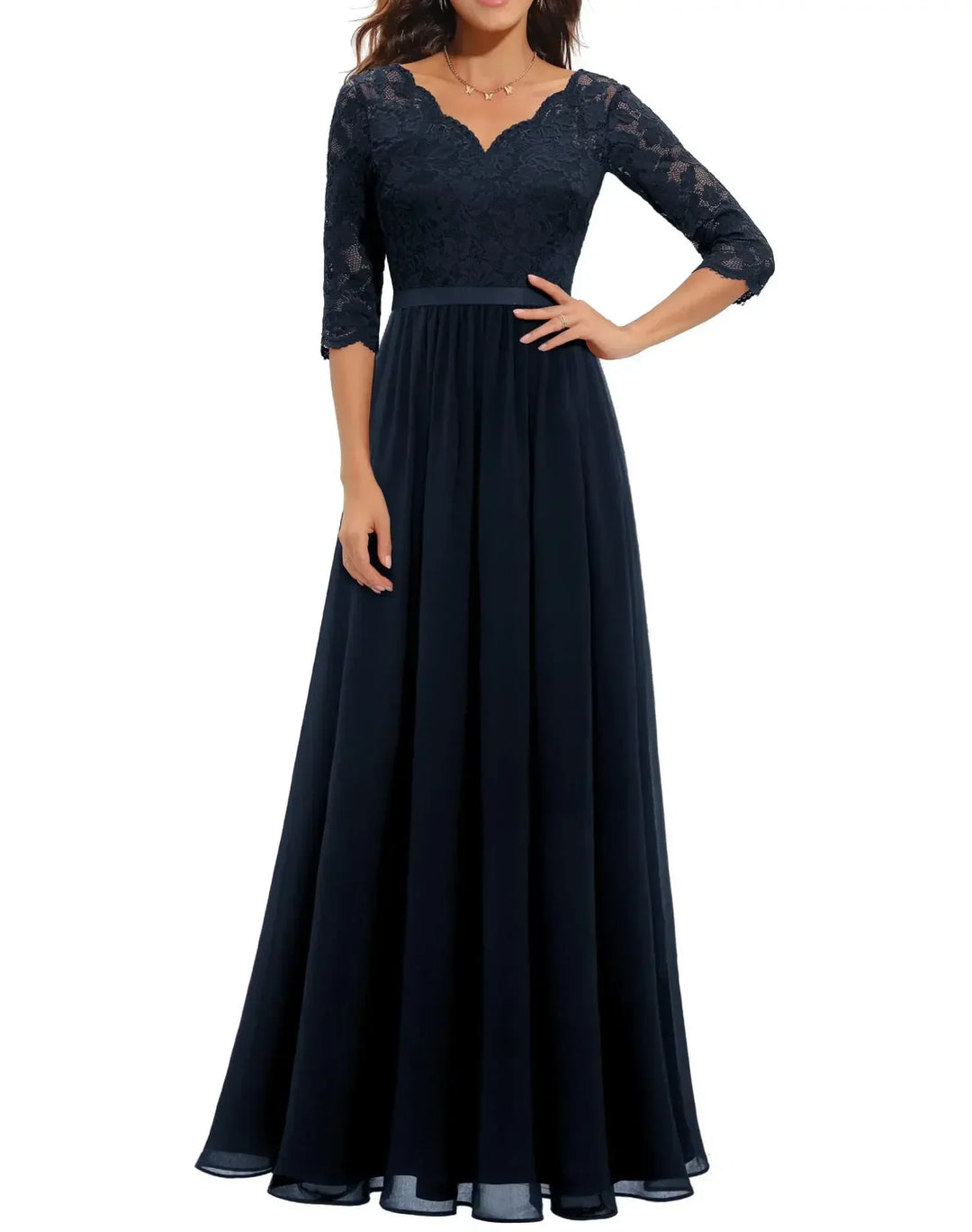Vestido largo maxi elegante de encaje