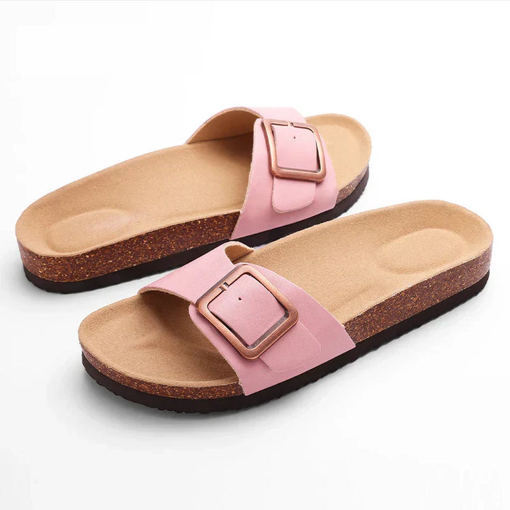 Sandalias con hebilla plana ajustable