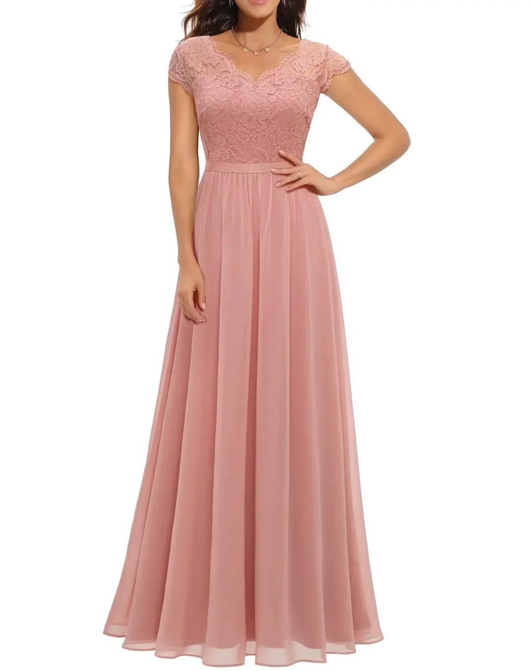 Vestido largo maxi elegante de encaje