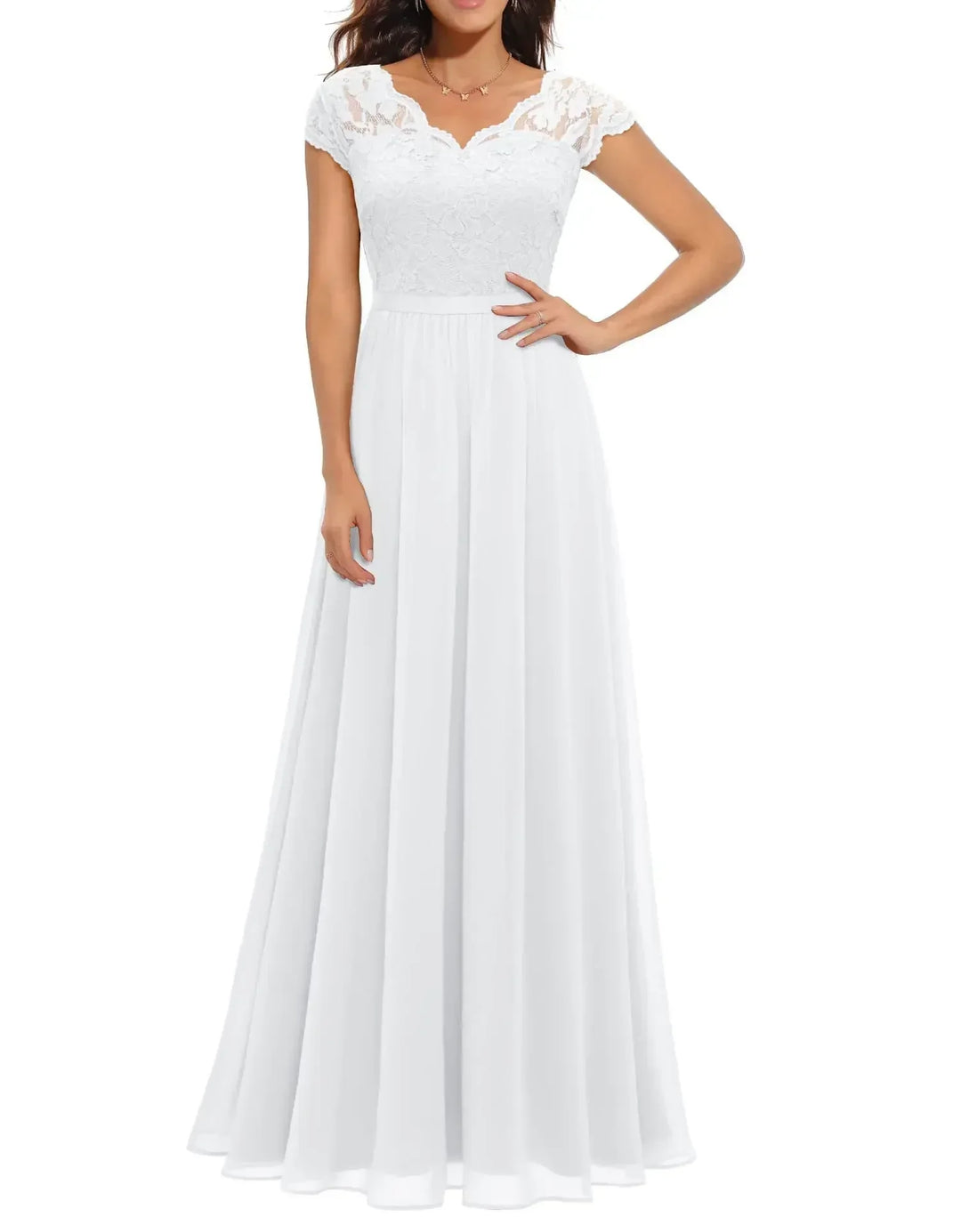 Vestido largo maxi elegante de encaje