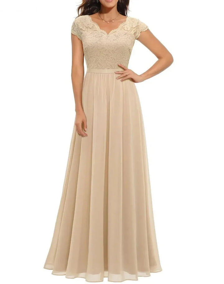 Vestido largo maxi elegante de encaje