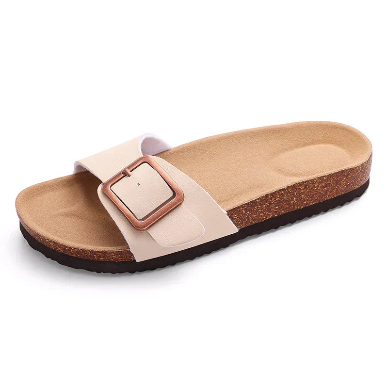 Sandalias con hebilla plana ajustable