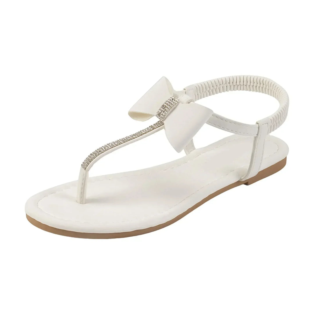 Sandalias planas con brillo