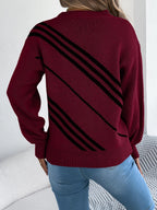Maglione a blocchi di colore con trama twill