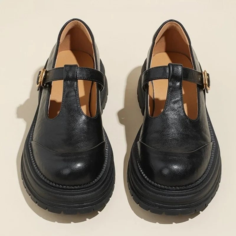 Sandalias de tacón Mary Jane con tira en T y diseño Brogue