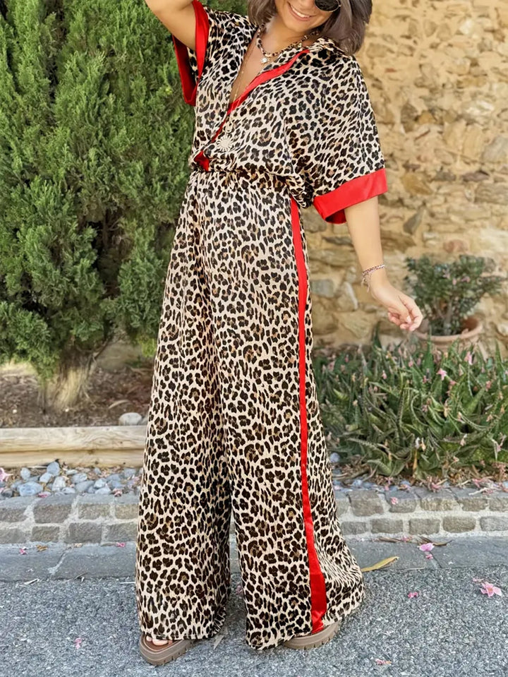 Leopard Print Flowing Co-Ord Set