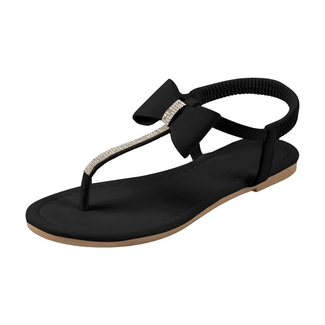 Sandalias planas con brillo