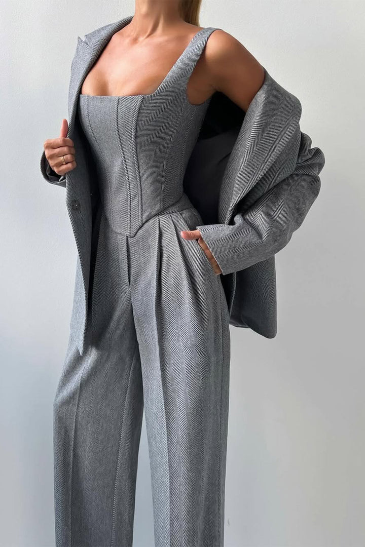 Elegant Three-Piece Suit Set