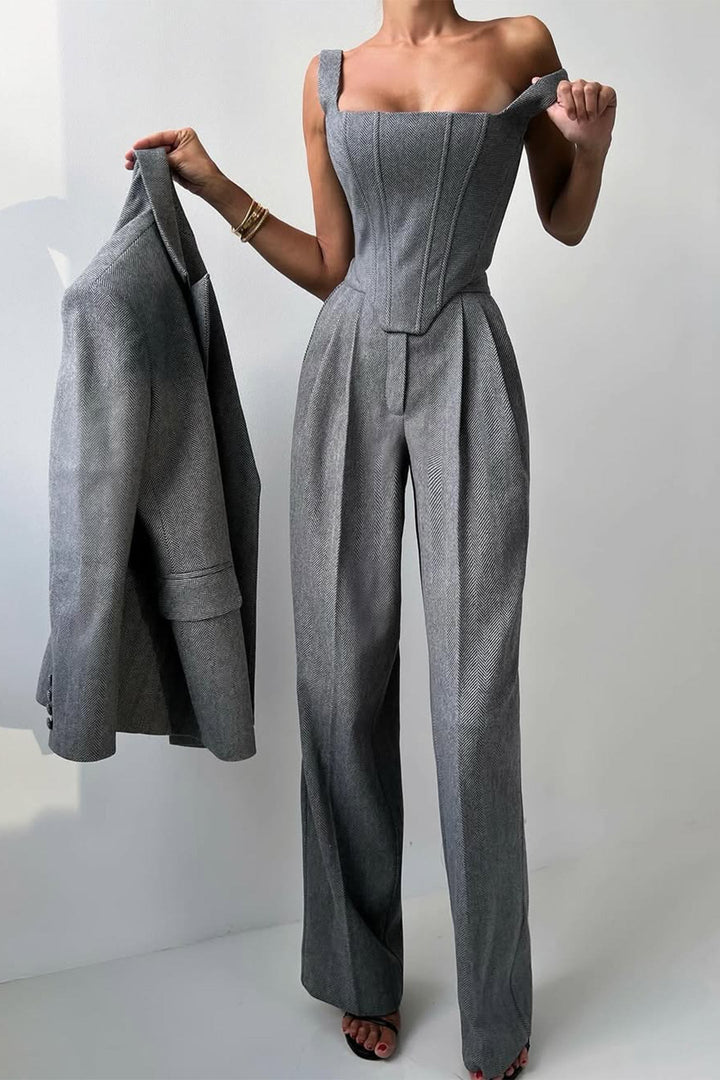 Elegant Three-Piece Suit Set
