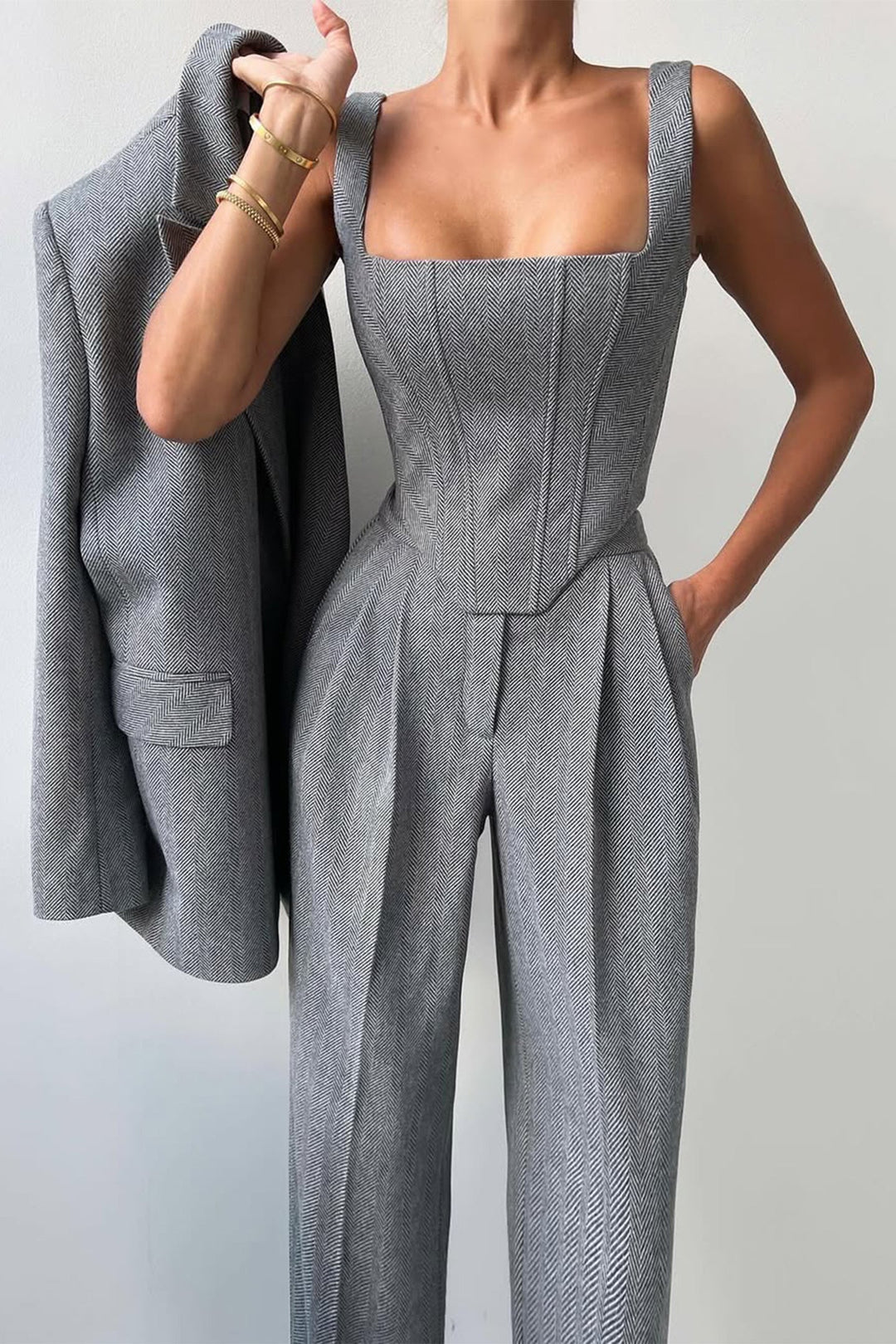 Elegant Three-Piece Suit Set