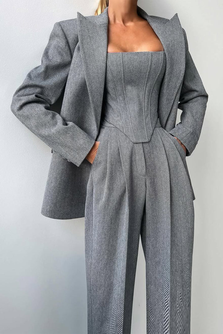 Elegant Three-Piece Suit Set