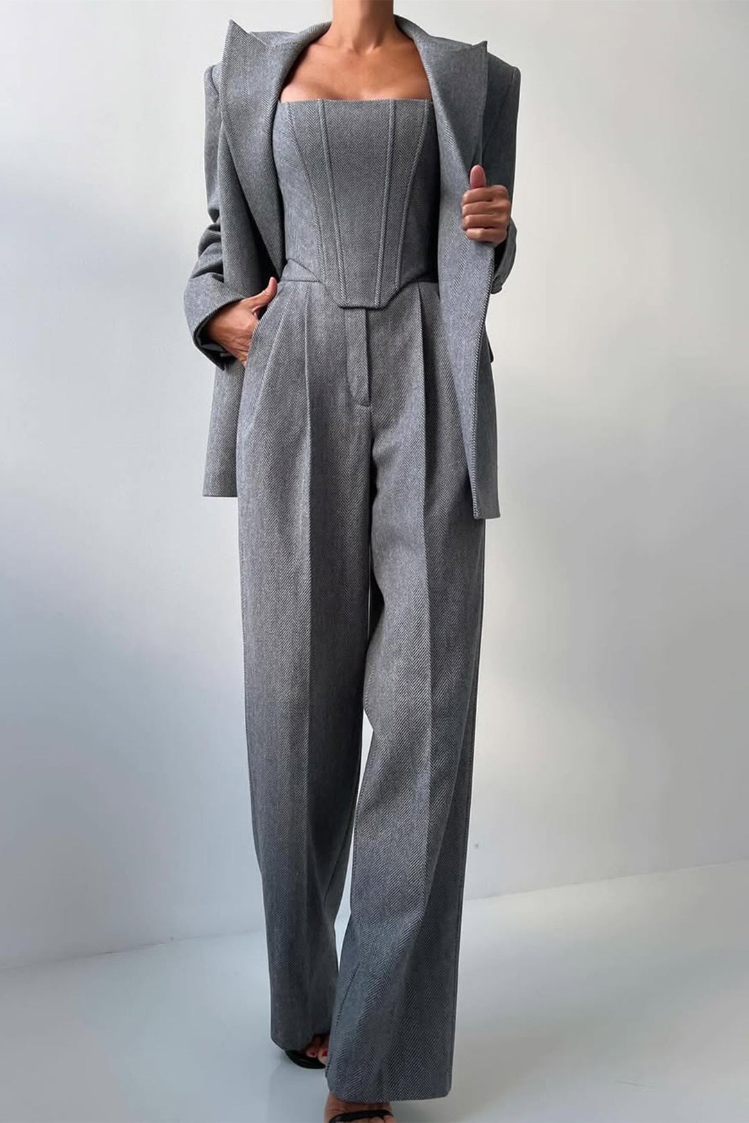Elegant Three-Piece Suit Set