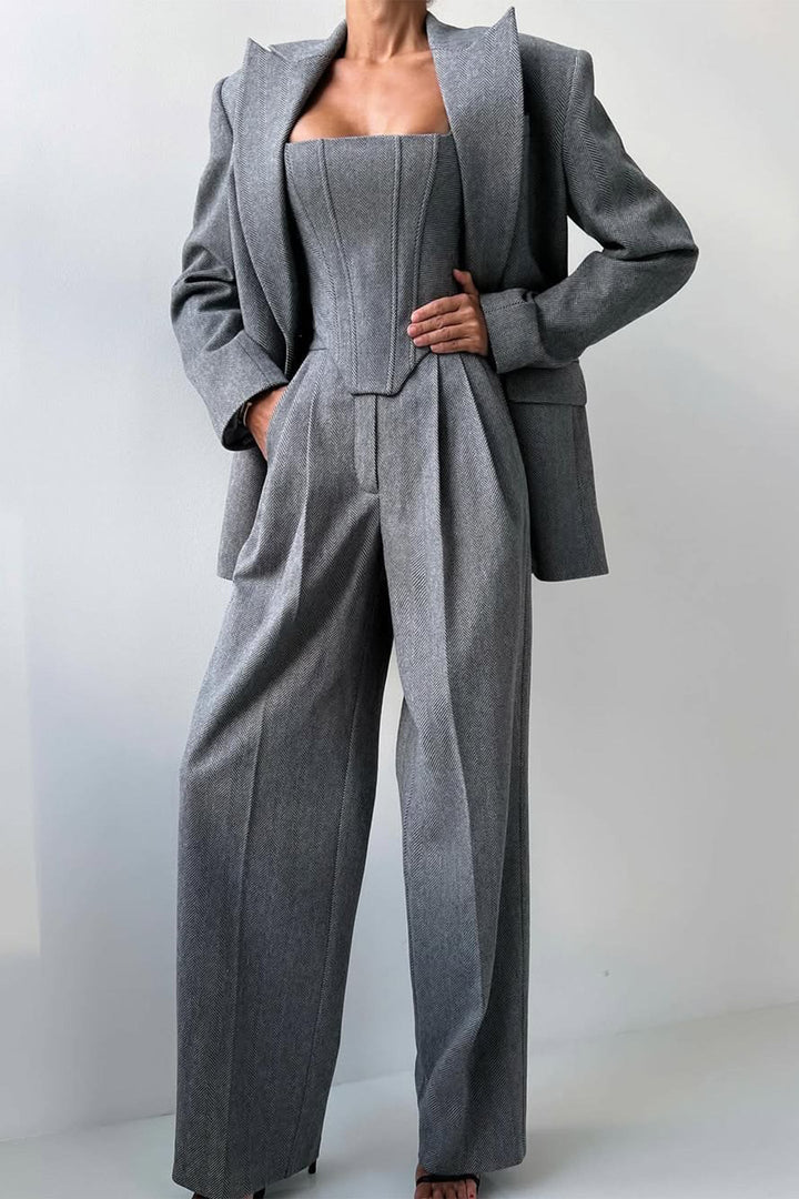 Elegant Three-Piece Suit Set
