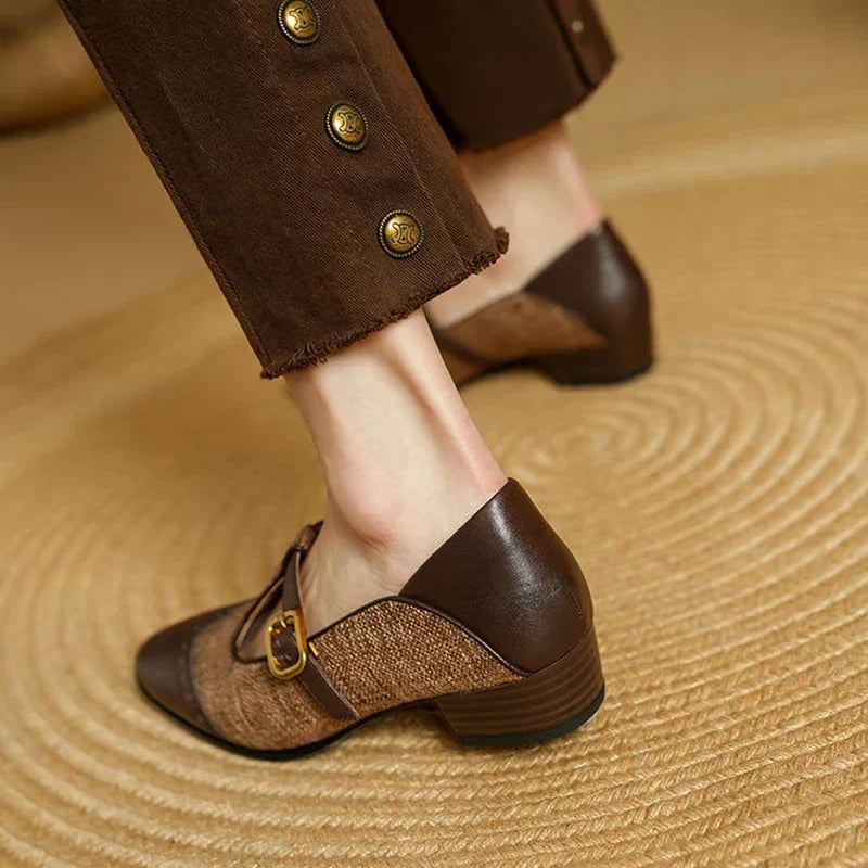 Vintage Two-Tone Mary Jane Heel Shoes