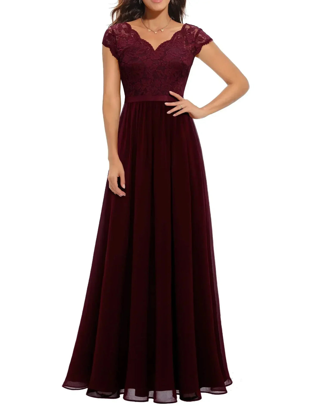 Vestido largo maxi elegante de encaje