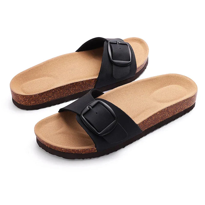 Sandalias con hebilla plana ajustable