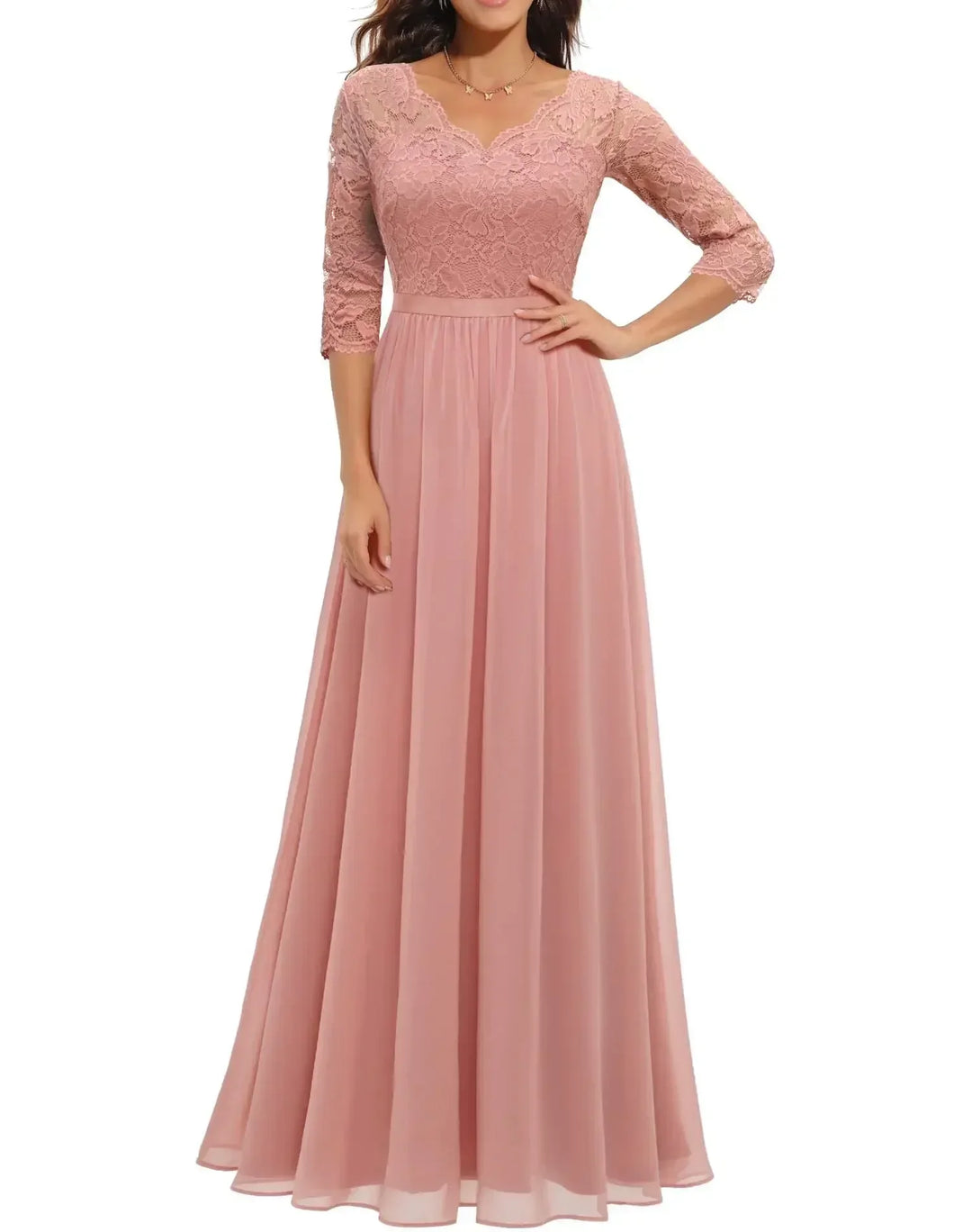 Vestido largo maxi elegante de encaje