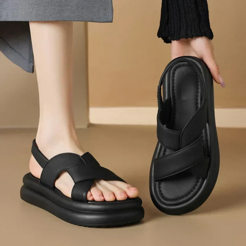 Sandalias ortopédicas con cuña de soporte para el arco