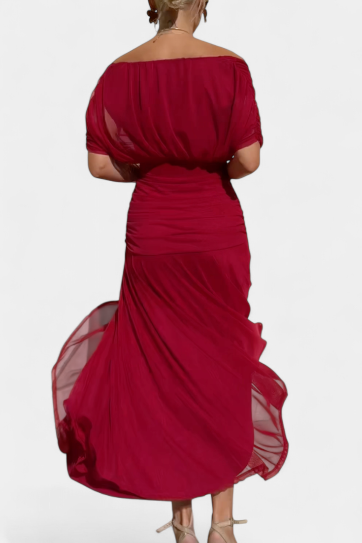 Long Floral Maxi Dress with V-Neck