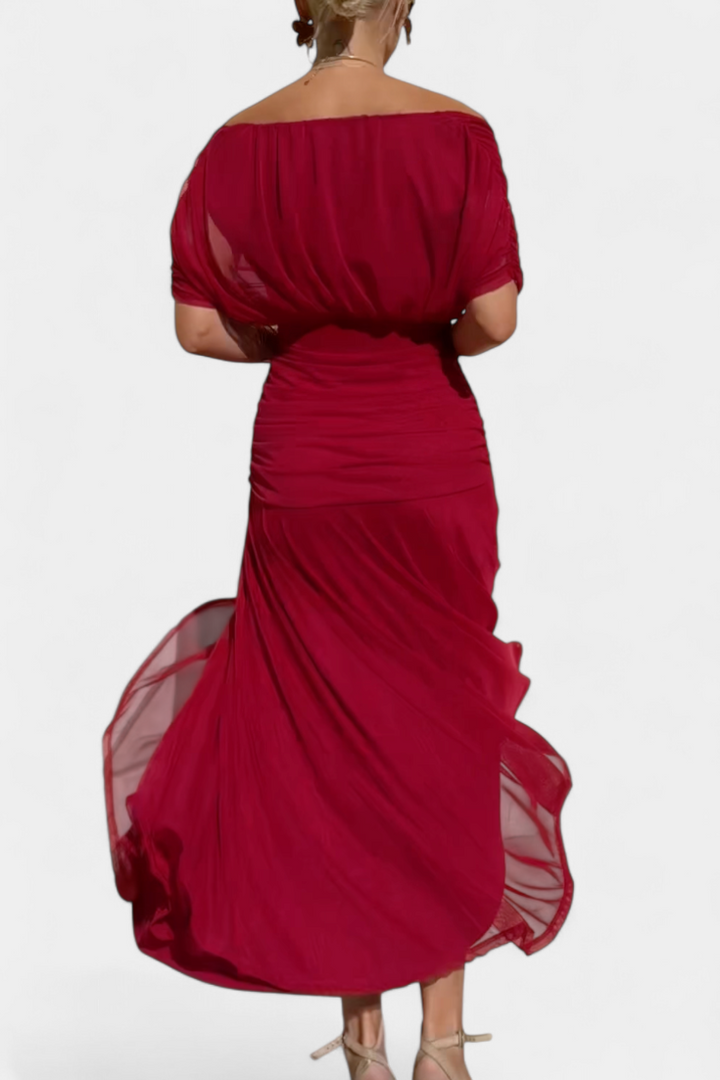 Long Floral Maxi Dress with V-Neck
