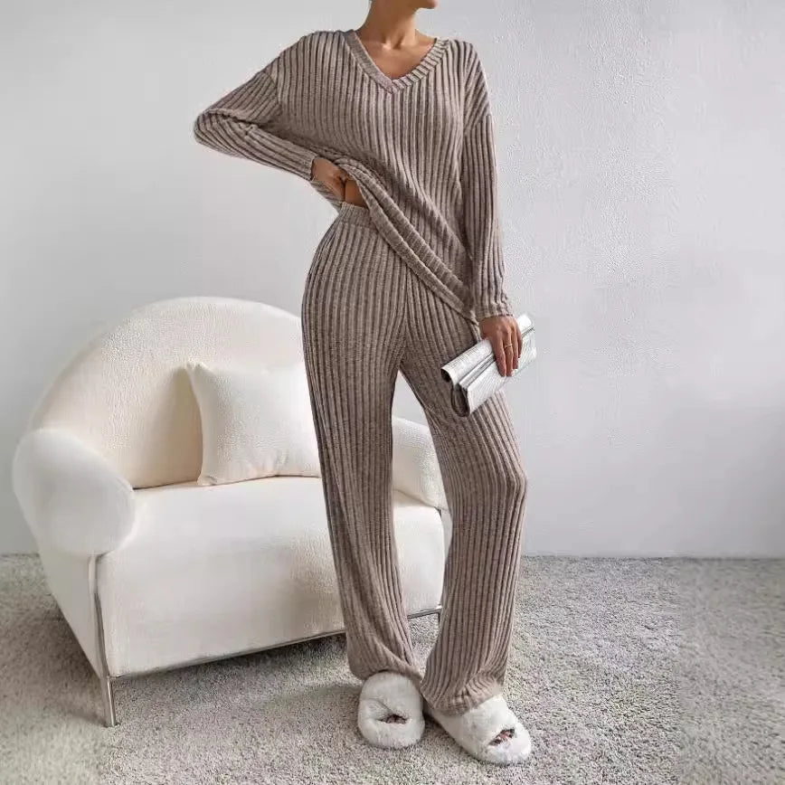 Cozy Ribbed Knit Lounge Set
