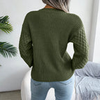 Maglione a maniche lanterna in maglia tinta unita