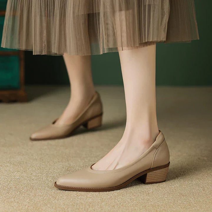 Zapatos de tacón medio sin cierre