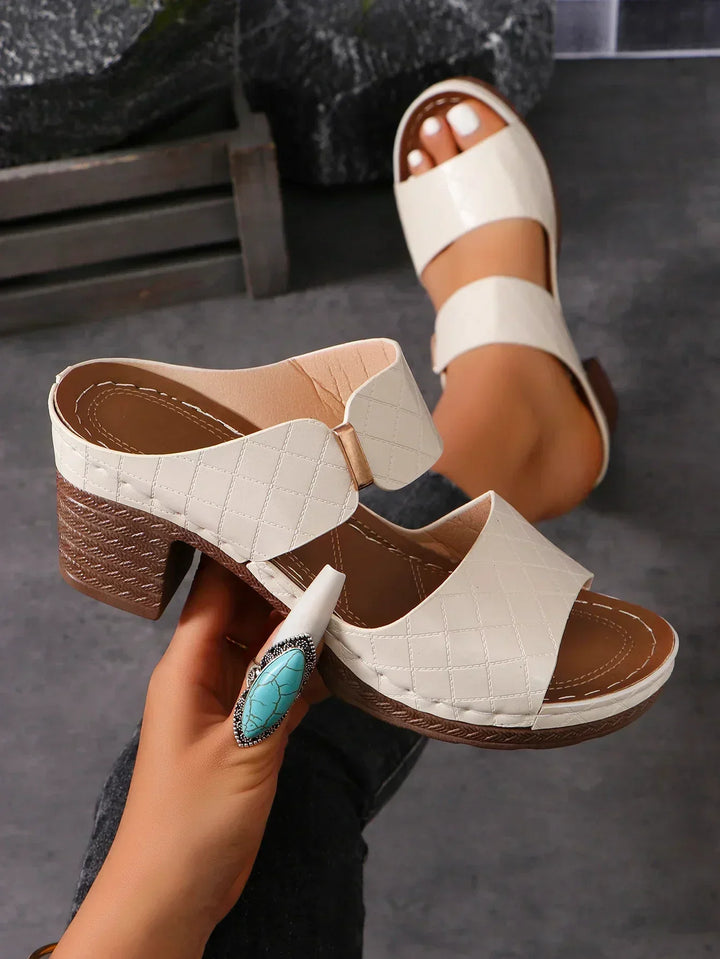 Arch Support Block Heel Sandals