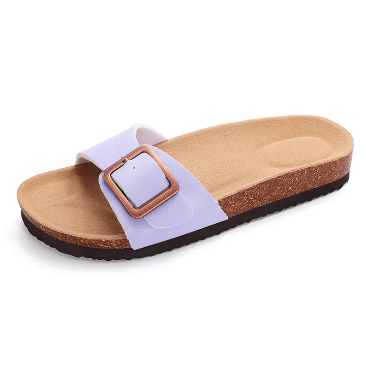 Sandalias con hebilla plana ajustable