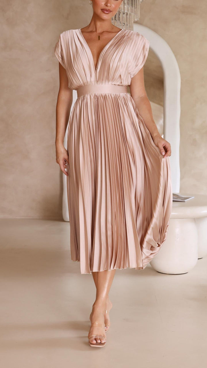 Vestido Maxi Elegante Plisado
