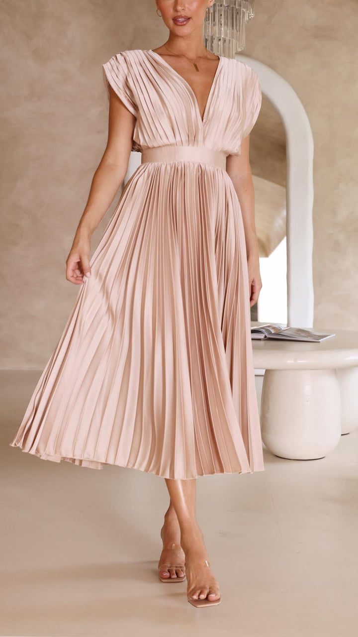 Vestido Maxi Elegante Plisado