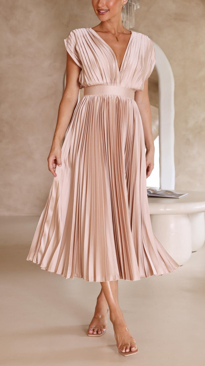 Vestido Maxi Elegante Plisado