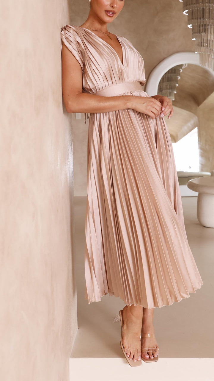 Vestido Maxi Elegante Plisado