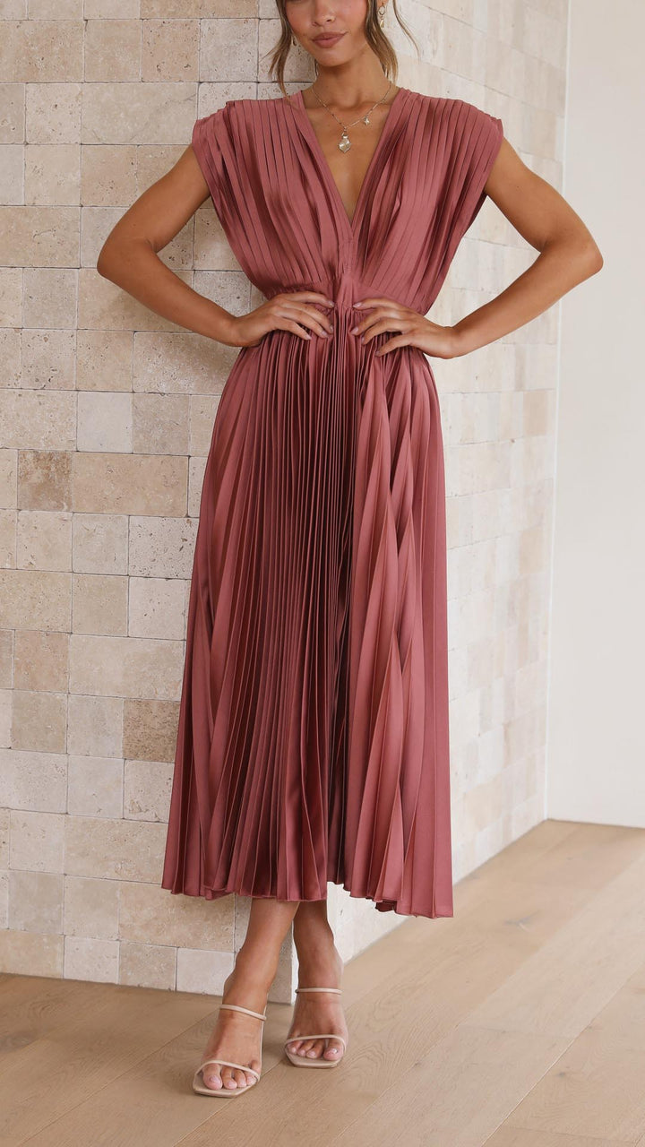 Vestido Maxi Elegante Plisado