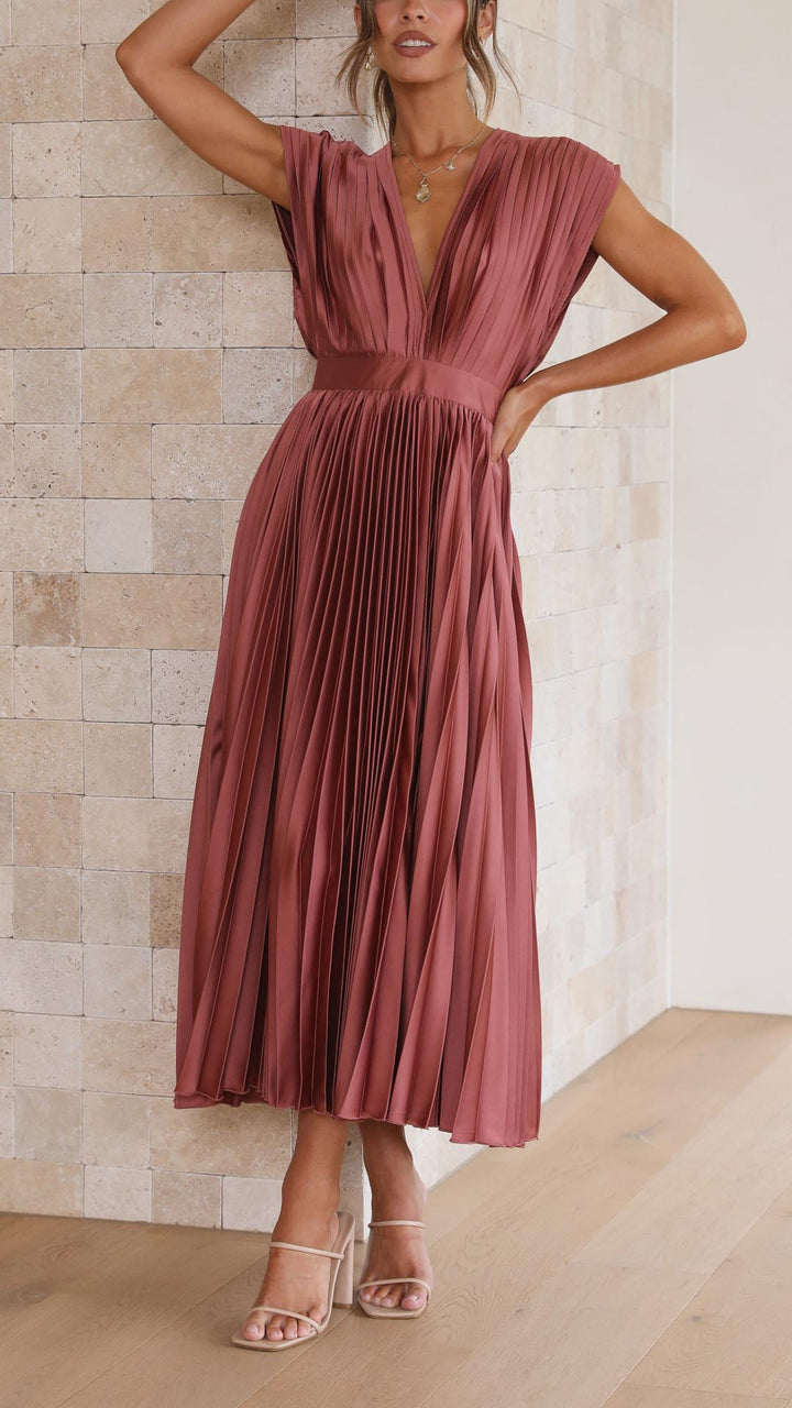 Vestido Maxi Elegante Plisado