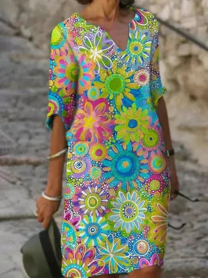 Vestido Mini Floral Vibrante