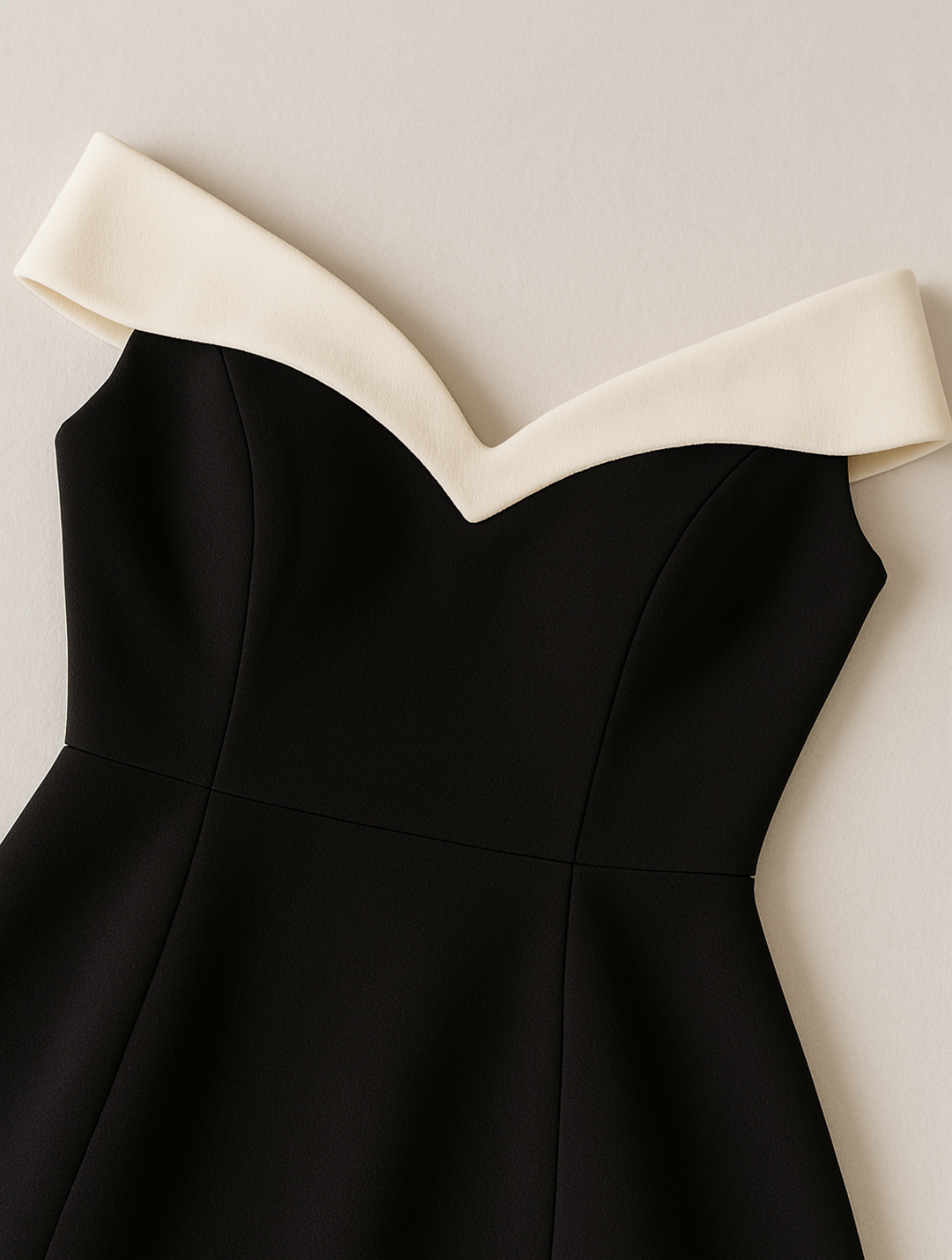 Timeless Modern Exceptional Off-Shoulder Contrast Mini Dress for Women