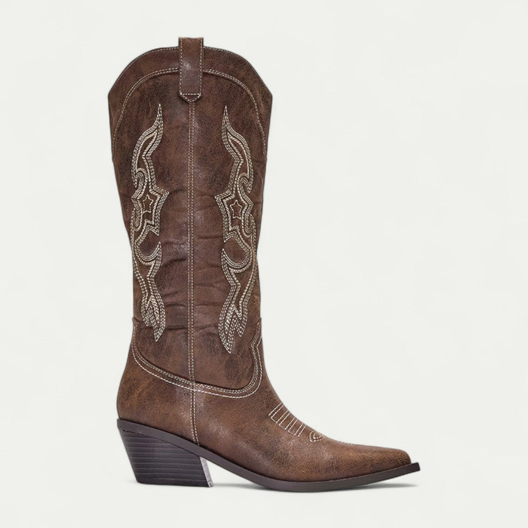 Western Pointed Toe Tall Boots