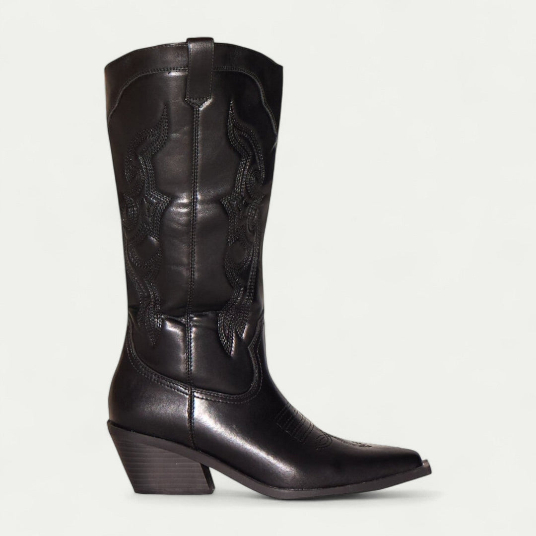 Western Pointed Toe Tall Boots