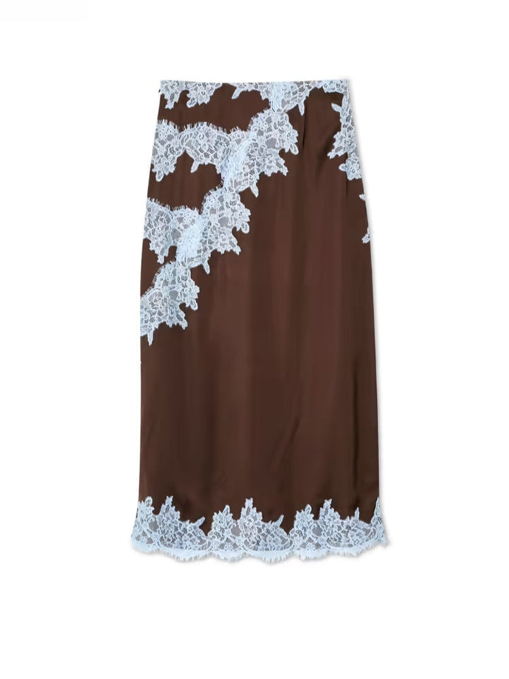 Conjunto de Top y Falda con Detalle de Encaje