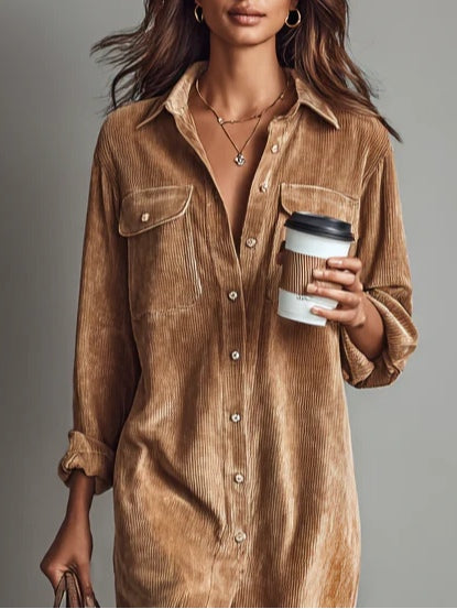 Chic Flared Hem Midi Dress