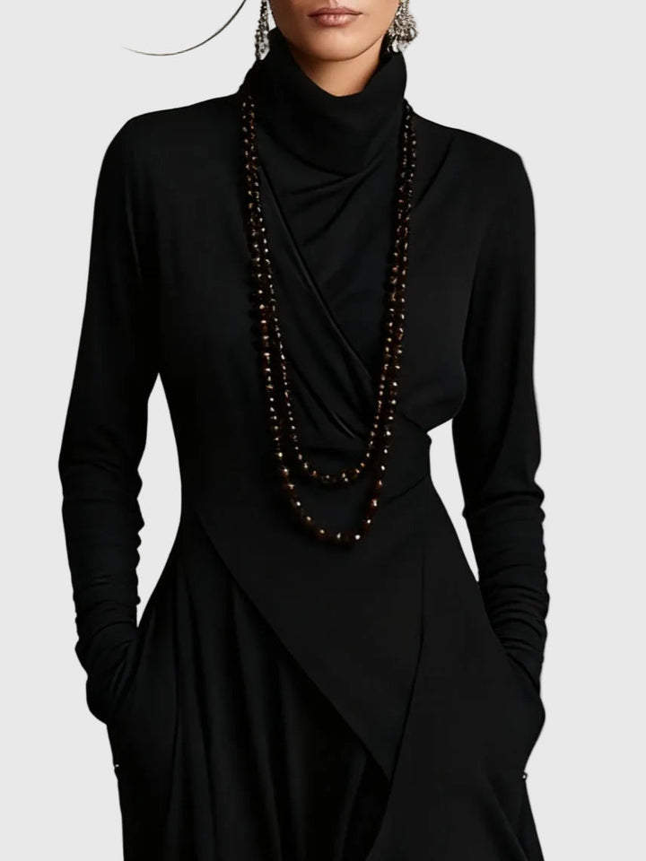 Vestido largo elegante plisado